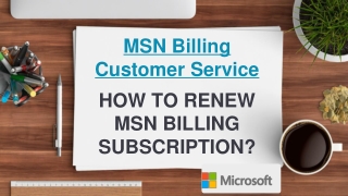 MSN Billing Customer Service