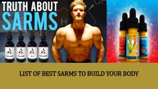 List Of Best SARMs To Build Your Body