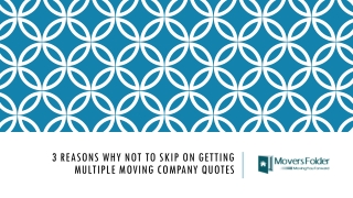 By Comparing Moving Company Quotes Can Save You Time and Money