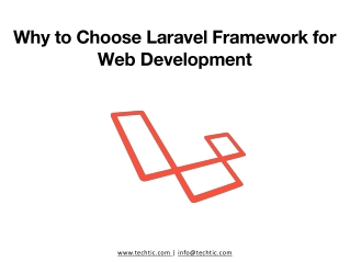 Why to Choose Laravel Framework for Web Development