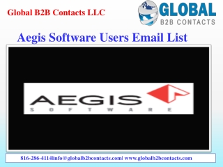 Aegis Software Users Email List