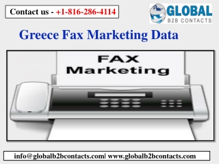 Greece Fax Marketing Data