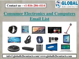 Consumer Electronics and Computers Email List