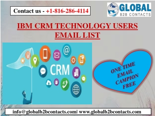 IBM CRM TECHNOLOGY USERS EMAIL LIST