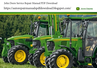 John Deere Service Repair Manual PDF Download