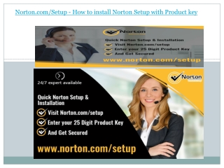 Norton.com/Setup - How to install Norton Setup with Product key