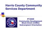 Harris County Community Services Department