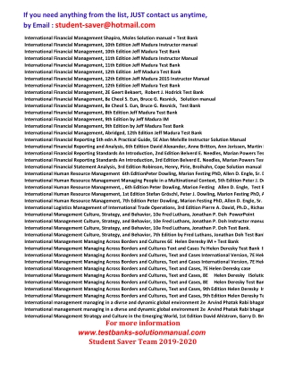 Full list test banks and solutions manual ( student saver team ) 2019-2020