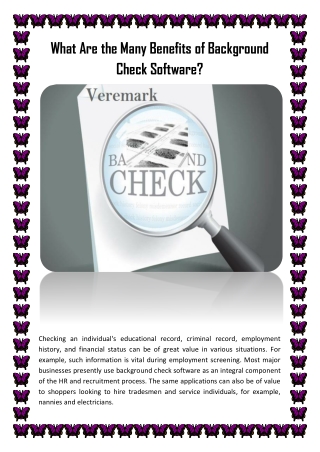 What Are the Many Benefits of Background Check Software?