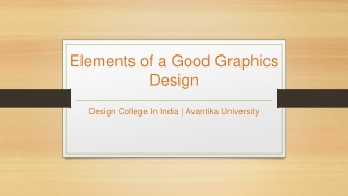 Elements of Graphic Design - Avantika University