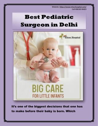 Best Pediatric Surgeon in Delhi