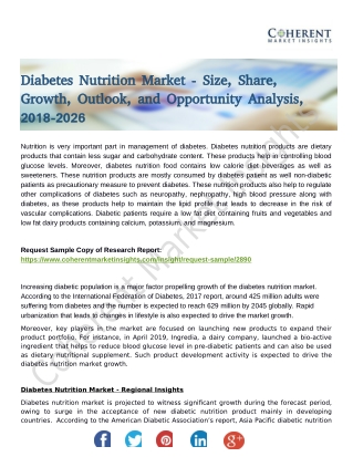 Diabetes Nutrition Market: Business Planning Research, Reviews & Comparison of Alternatives