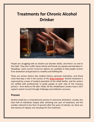 Efficient Alcohol Treatment Options