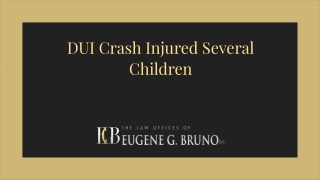 DUI Crash Injured Several Children