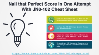 Nail that Perfect Score in One Attempt With JN0-102 Cheat Sheet