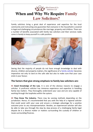 When and Why We Require Family Law Solicitors?