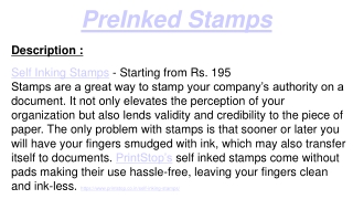 Pre Inked Stamps
