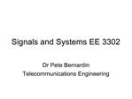 Signals and Systems EE 3302