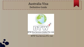 Australia Visa | Australian Visa Fees | BTW