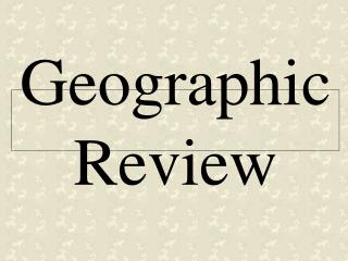 Geographic Review