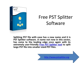 Free PST Splitter Software