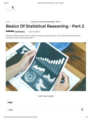Basics Of Statistical Reasoning - Part 2 - Edukite