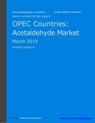 WMStrategy Demo OPEC Acetaldehyde Market March 2019