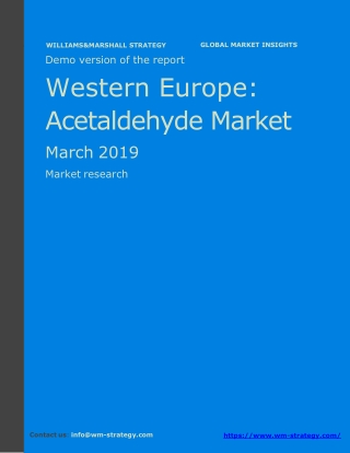 WMStrategy Demo Western Europe Acetaldehyde Market March 2019