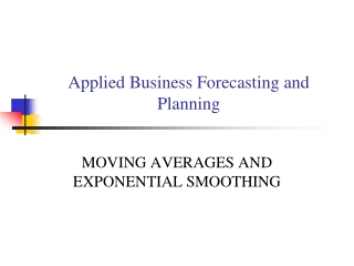 Moving-average-methods