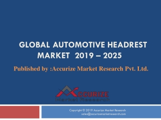 Automotive Headrest Market