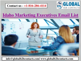 Idaho Marketing Executives Email List