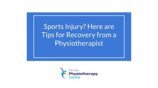 Sports Injury? Here are Tips for Recovery from a Physiotherapist - Morley Physiotheraphy