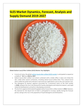 SLES Market Growth and Forecast 2019-2027