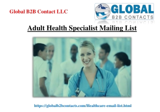 Adult Health Specialist Mailing List
