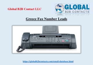 Greece Fax Number Leads