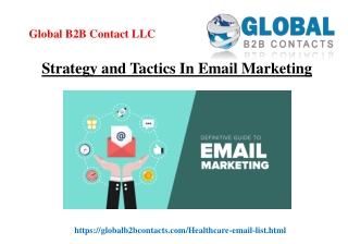 Strategy and Tactics In Email Marketing