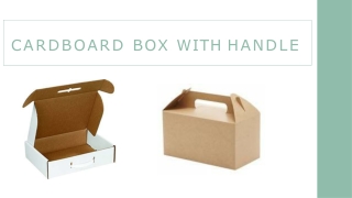 Cardboard box with handle