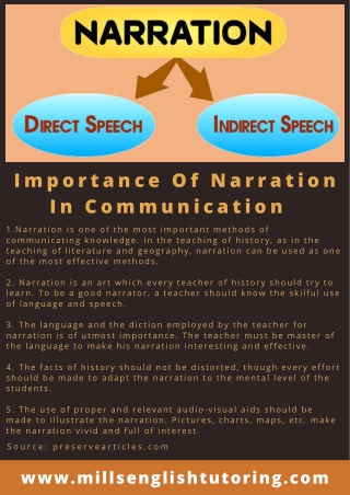 Importance Of Narration In Communication