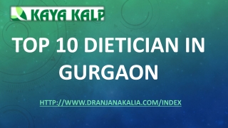 Top 10 Dietician in Gurgaon-Dr Anjana Kalia