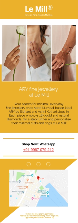 ARY fine Jewellery Collection at Le Mill India