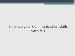 Enhance your Communication skills with Marwadi University