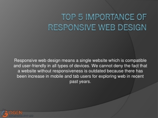 Top 5 Importance of Responsive Web Design