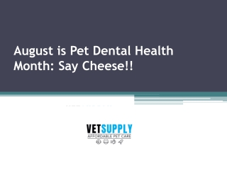 August is Pet Dental Health Month: Say Cheese!!