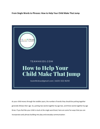 How to Help Your Child Make That Jump | Speech Therapy Near Me