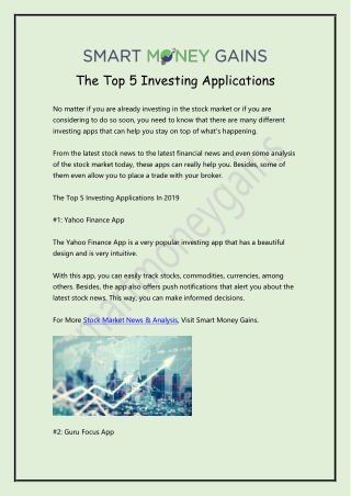 The Top 5 Investing Applications