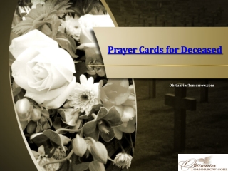 Prayer Cards for Deceased