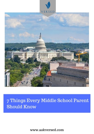 7 Things Every Middle School Parent Should Know - Versed - College Admissions Consultant