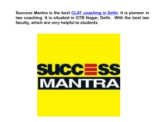 CLAT Coaching in Delhi