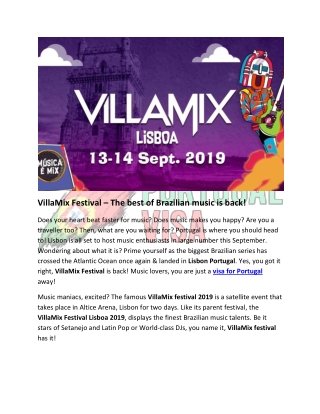 VillaMix Festival – Feel the musical vibes in Lisbon!