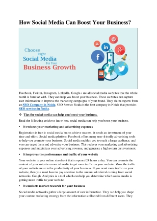 How Social Media Can Boost Your Business?